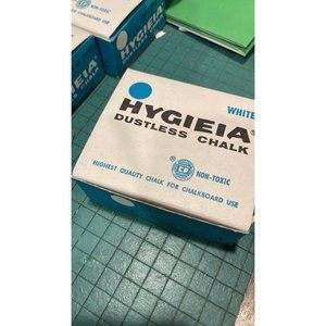 3 Boxes Of Hygieia Vintage Dustless Chalk 1960’s Original Boxes 41 Sticks a box